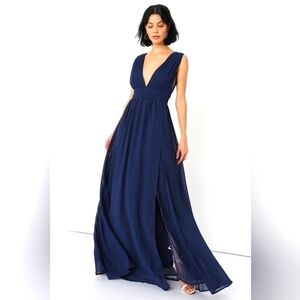 Lulu's Heavenly Hues Navy Formal Gown